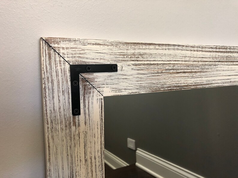 ANTIQUE WHITE Mirror Bathroom Mirror Farmhouse Decor Rustic Etsy