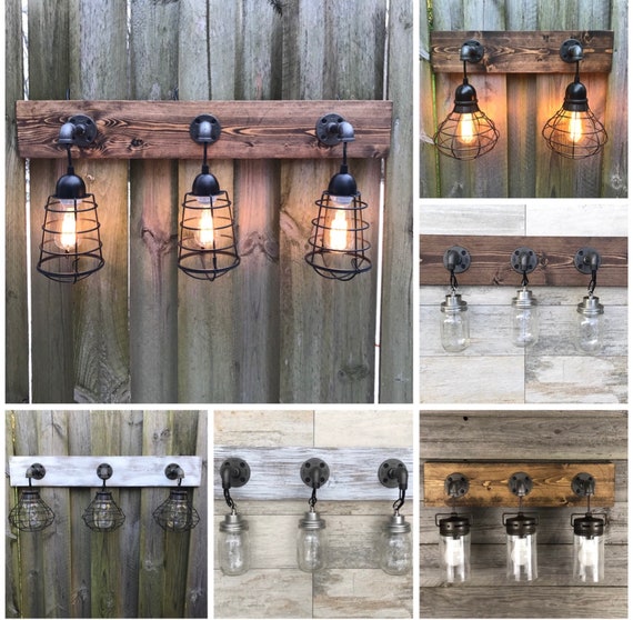 Black Mirror Wood Framed Rustic Bathroom Wall Vanity Dark Large Gift