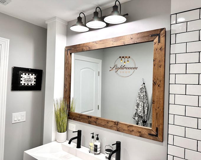 Mirror, Farmhouse Mirror, Vanity Mirror, Bathroom Mirror, Entryway ...
