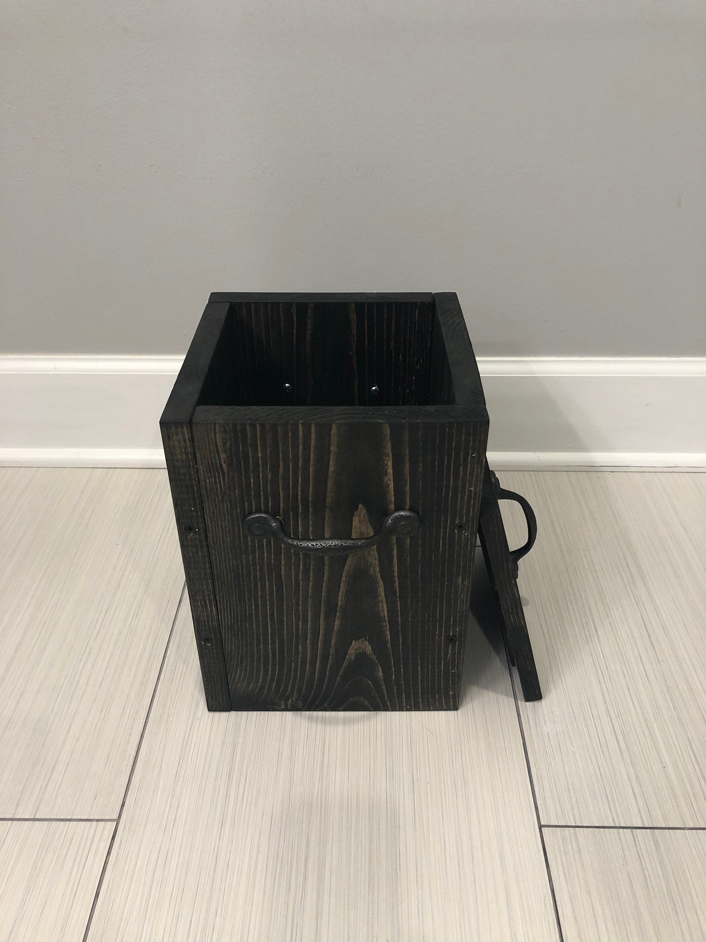 EBONY Rustic Garbage Can Bathroom Trash Can 3 or 4 Gallon | Etsy