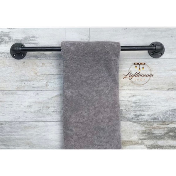 Industrial Modern Handmade Bath Towel Holder/Bar Pipe Bathroom/Workshop/Garage/Office/Fixture/Gift