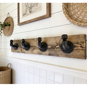 Hat & Coat Hooks, Industrial Rustic Hook, Wall Hanger, Kitchen Bathroom Hooks, Entryway Hallway Hanger, Bath Towel Hooks, School Bag Hooks