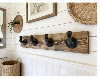 Hat & Coat Hooks, Industrial Rustic Hook, Wall Hanger, Kitchen Bathroom Hooks, Entryway Hallway Hanger, Bath Towel Hooks, School Bag Hooks