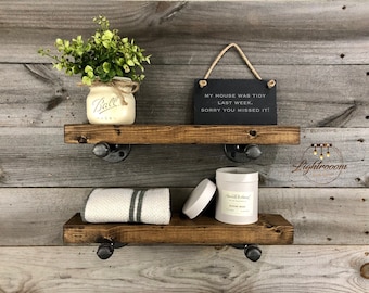 Shelf 3.25"-7.25" DEEP, 1,5"Thick, Rustic Shelf, Industrial Floating Shelf, Floating Shelf, Farmhouse Kitchen Shelf, Bathroom Storage, Gift