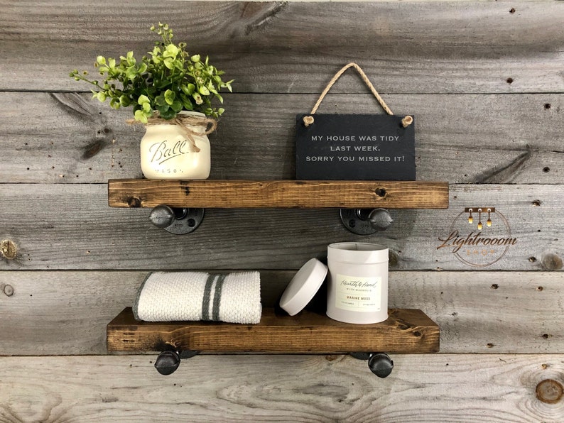 Shelf 3.257.25 DEEP, 1,5Thick, Rustic Shelf, Industrial Floating Shelf, Floating Shelf, Farmhouse Kitchen Shelf, Bathroom Storage, Gift image 1