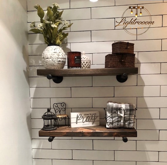 Espresso 7 25 Deep Rustic Industrial Shelf Pipe Bathroom - Espresso Wall Shelves For Bathroom Espresso 7 25 Deep Rustic Industrial Shelf Pipe Bathroom - Espresso Wall Shelves For Bathroom