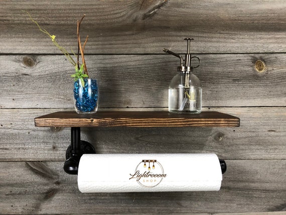 Vertical Industrial Paper Towel Holder, Kitchen Decor, Farmhouse Paper Towel  Wall Mounted Holder, Rustic Towel Dispenser. Hand Towel Holder 