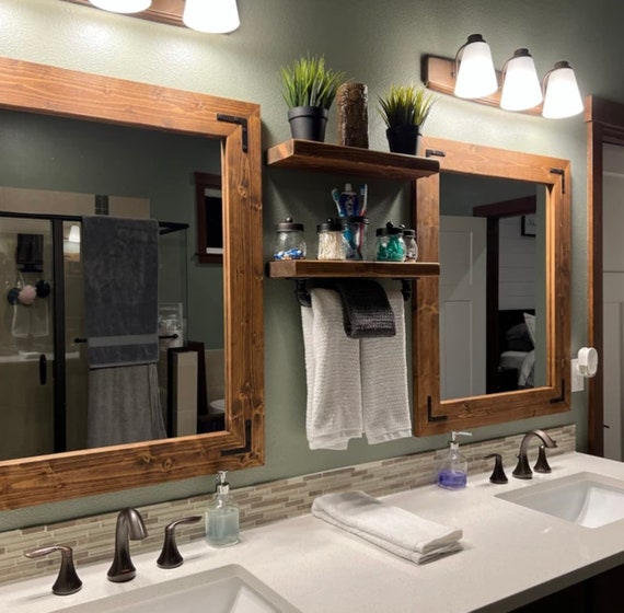 Sliding barn door medicine 2024 cabinet with mirror