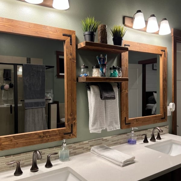 Rustic Bathroom Mirror - Etsy