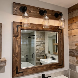 Vanity Light Fixture, 2-3-4-5-6 Country-Style Mason Jar Light,Wall Light,Pendant Light,Bathroom Fixture,Rustic Industrial,Modern Light,Gift