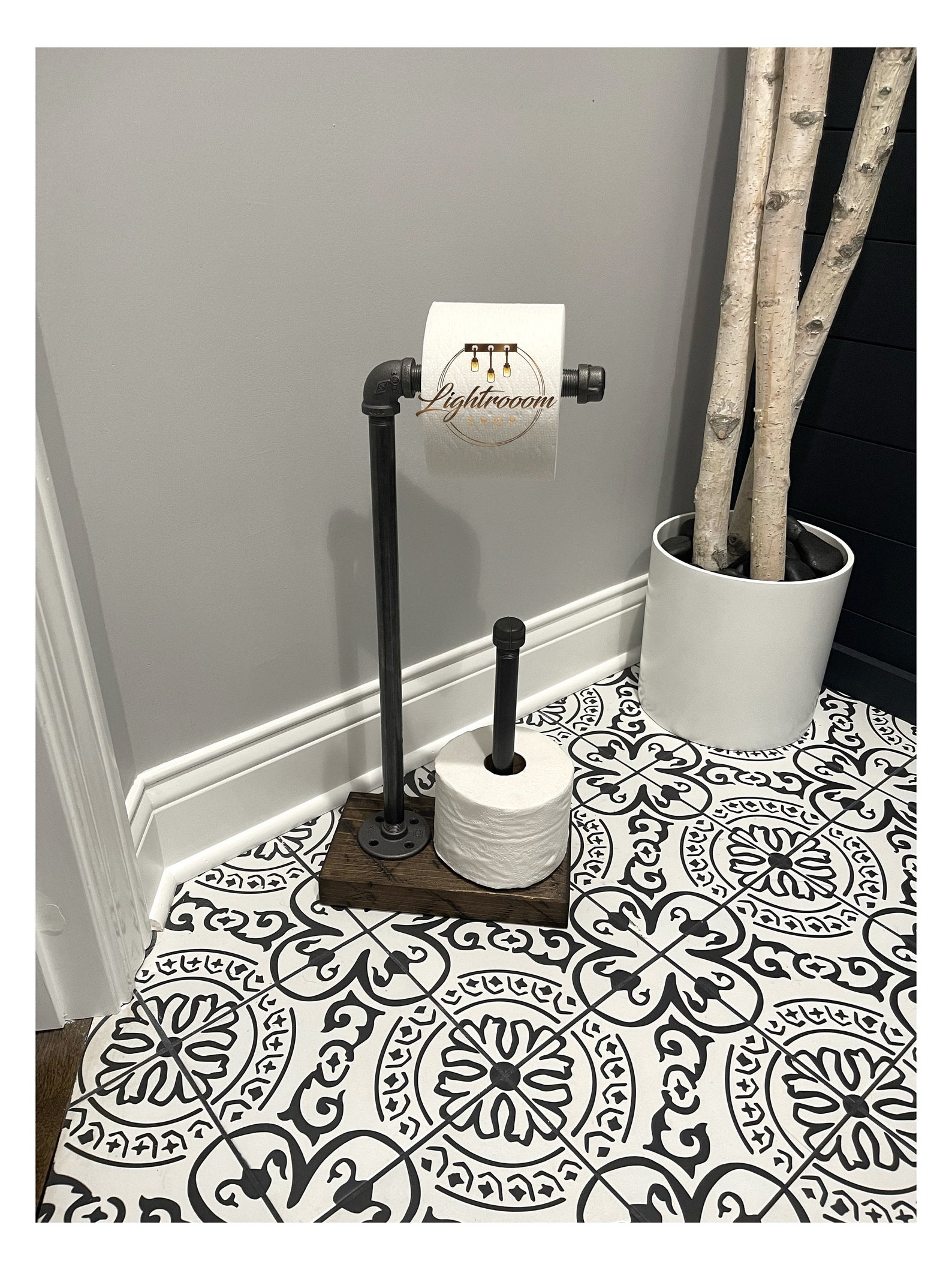 3 Roll HEAVY BASE Toilet Paper Stand TP With Extra Paper - Etsy