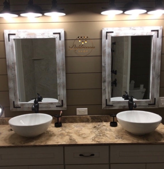 Quite literally reflective, a bathroom mirror is a traditional and functional addition to full baths and powder rooms alike. etsy