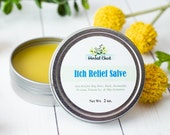 Itch Relief Cream, Herbal Healing Salve, Dry Itchy Skin Rash Dermatitis Eczema, Bug Bite, Natural Holistic Self Care Wellness, Apothecary
