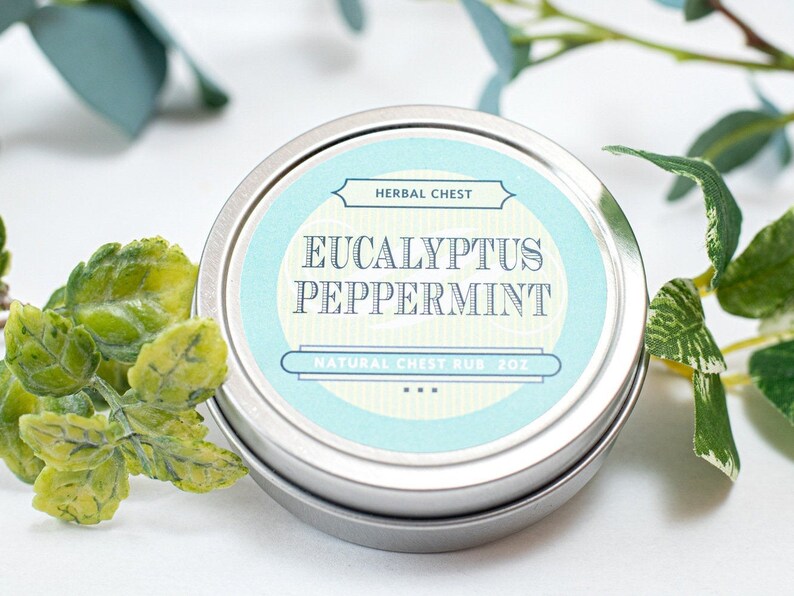 Natural Chest Rub Eucalyptus Peppermint Salve Herbal Vapor Etsy