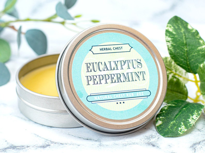 Natural Chest Rub Eucalyptus Peppermint Salve Herbal Vapor Etsy