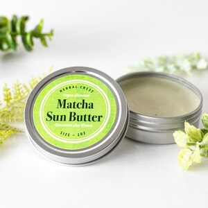 Vegan Natural Sunscreen, Organic Green Tea Sun Butter, Unscented SPF Moisturizer Face Cream, Zero Waste Plastic Free Zinc Mineral Sunblock image 7