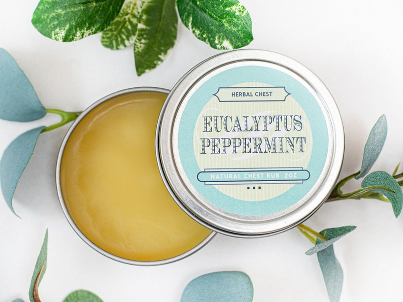 Natural Chest Rub Eucalyptus Peppermint Salve Herbal Vapor Etsy