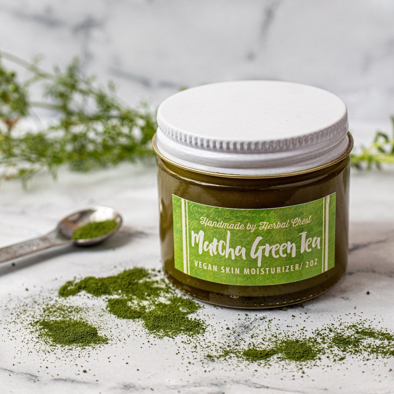 Vegan Matcha Green Tea Moisturizer Balm Antioxidant Natural Etsy