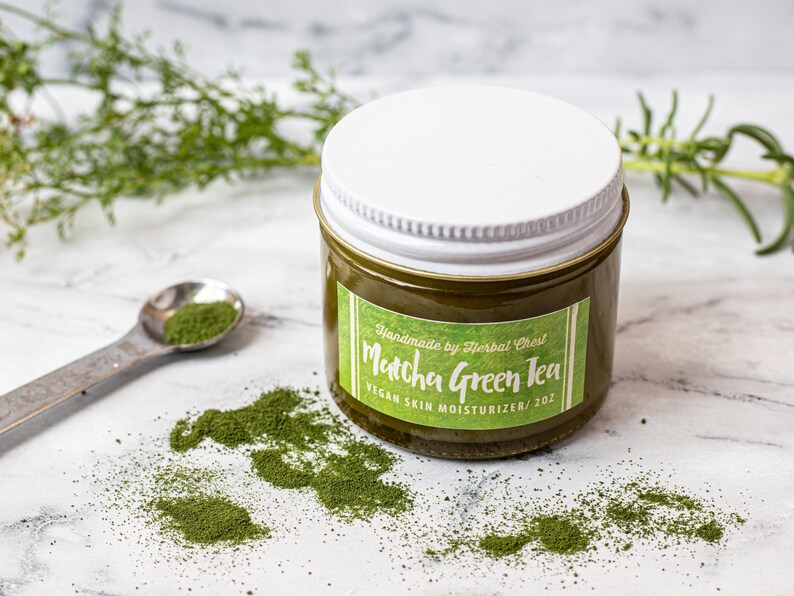 Vegan Matcha Green Tea Moisturizer Balm Antioxidant Natural Etsy