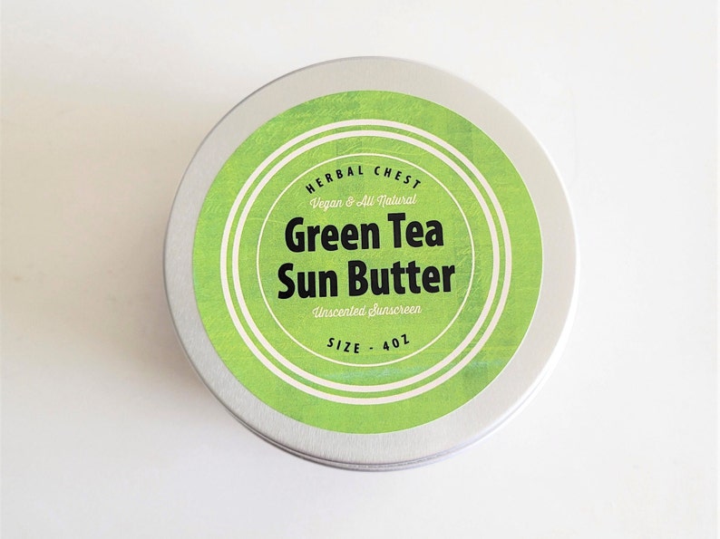 Vegan Natural Sunscreen, Organic Green Tea Sun Butter, Unscented SPF Moisturizer Face Cream, Zero Waste Plastic Free Zinc Mineral Sunblock image 8