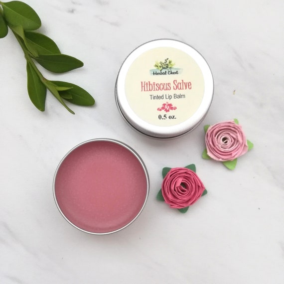 Hibiscus Flower Tinted Lip Balm Natural Nourishing Lip Gloss Etsy