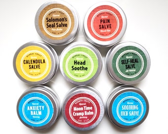 Buy 2 Get 1 FREE Herbal Salve Healing Balm Set, Eczema, Arthritis Pain Relief, Fungal, Scar Cream, Sleep Anxiety Headache Holistic Self Care