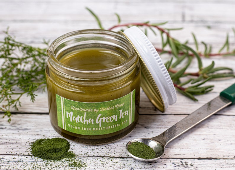 Vegan Matcha Green Tea Moisturizer Balm Antioxidant Natural Etsy