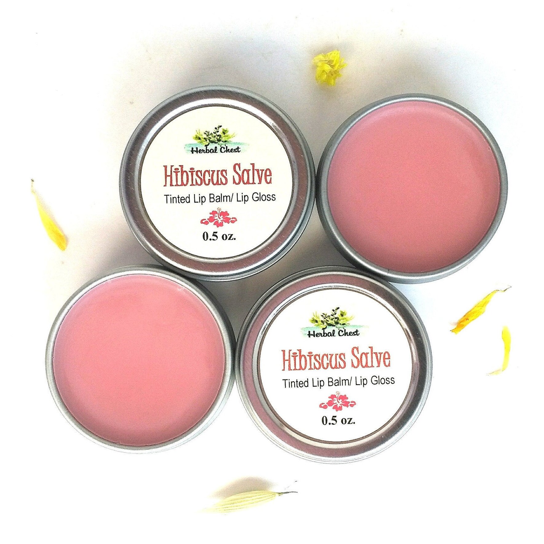 Hibiscus Flower Tinted Lip Balm Natural Nourishing Lip Gloss Etsy
