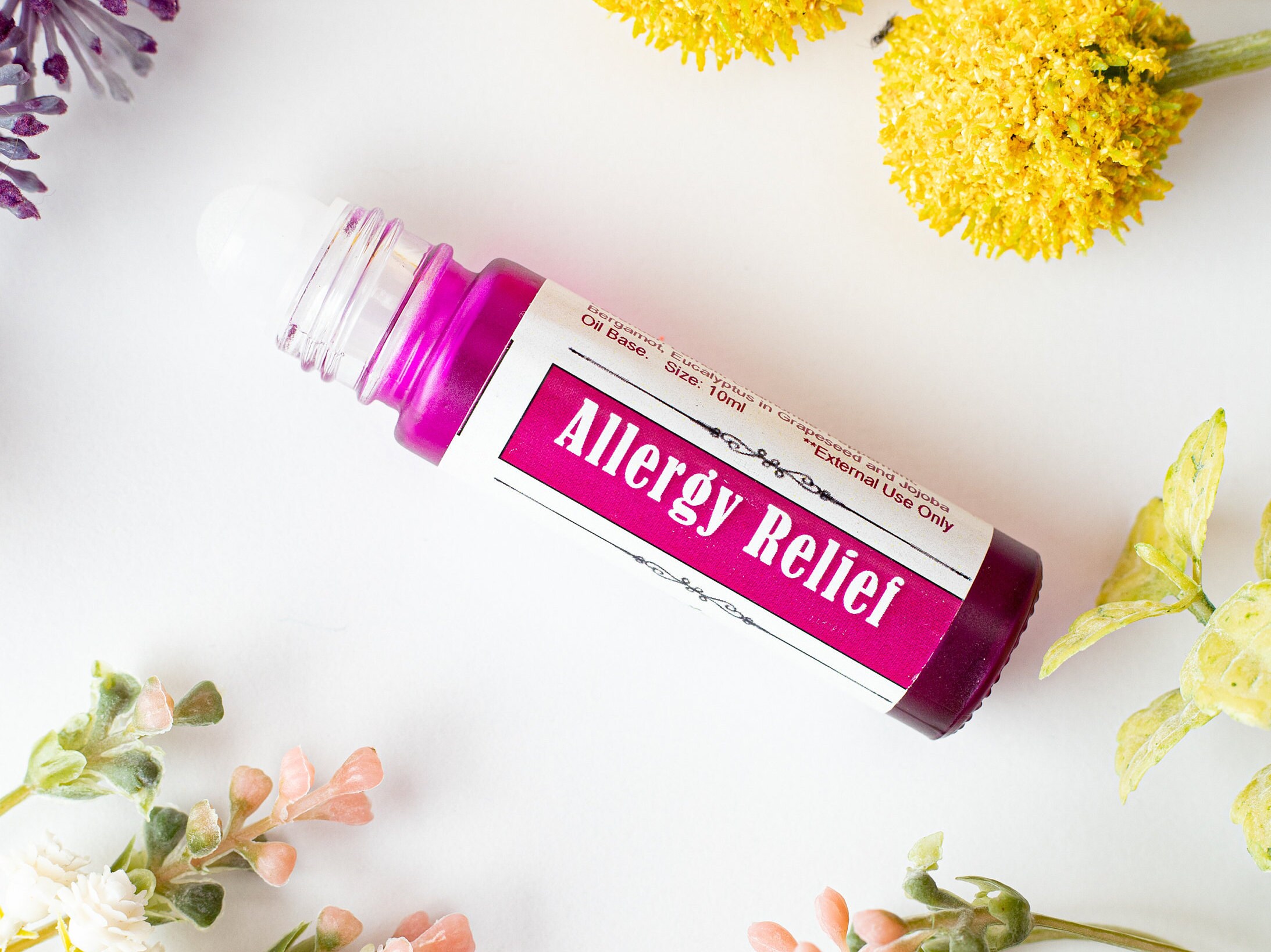 Allergy Relief Essential Oil Roll On Roller Seasonal Itchy Etsy