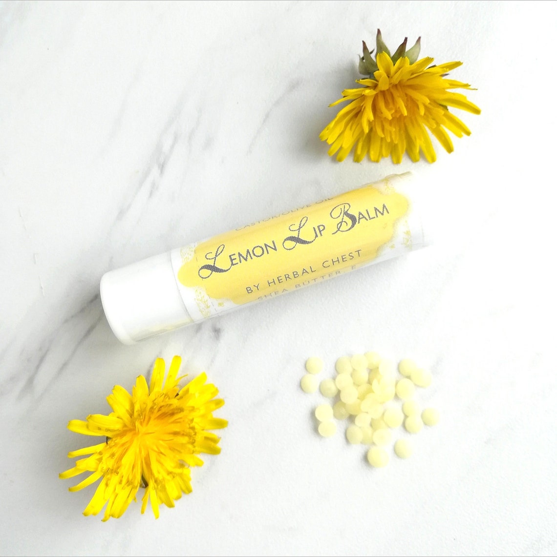 Lemon Sunflower Lip Balm Natural Chapstick Organic Shea Etsy
