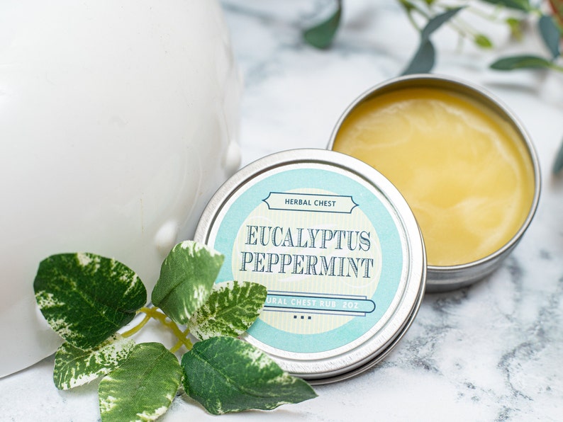 Natural Chest Rub Eucalyptus Peppermint Salve Herbal Vapor Etsy