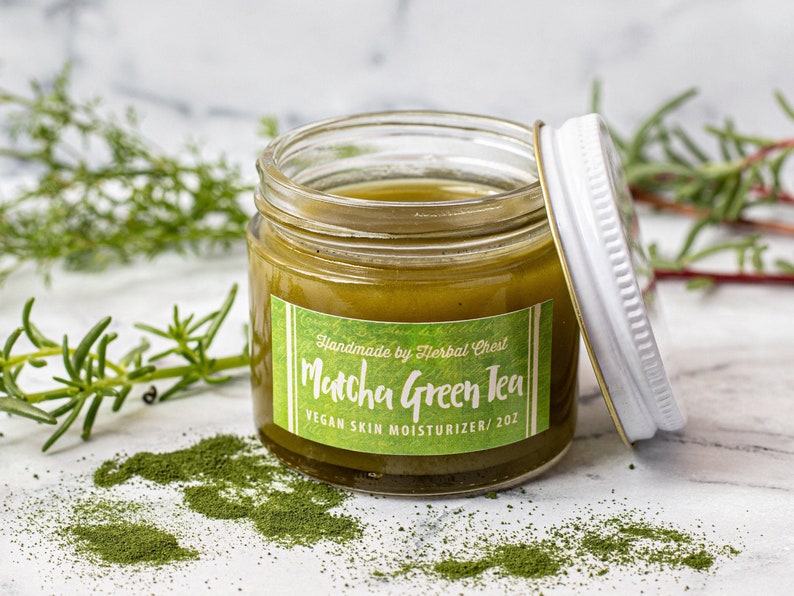 Vegan Matcha Green Tea Moisturizer Balm Antioxidant Natural Etsy