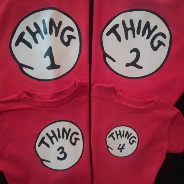 THING 1 THING 2 T shirt Dr. Seuss All sizes in stock ready to ship thing one thing two