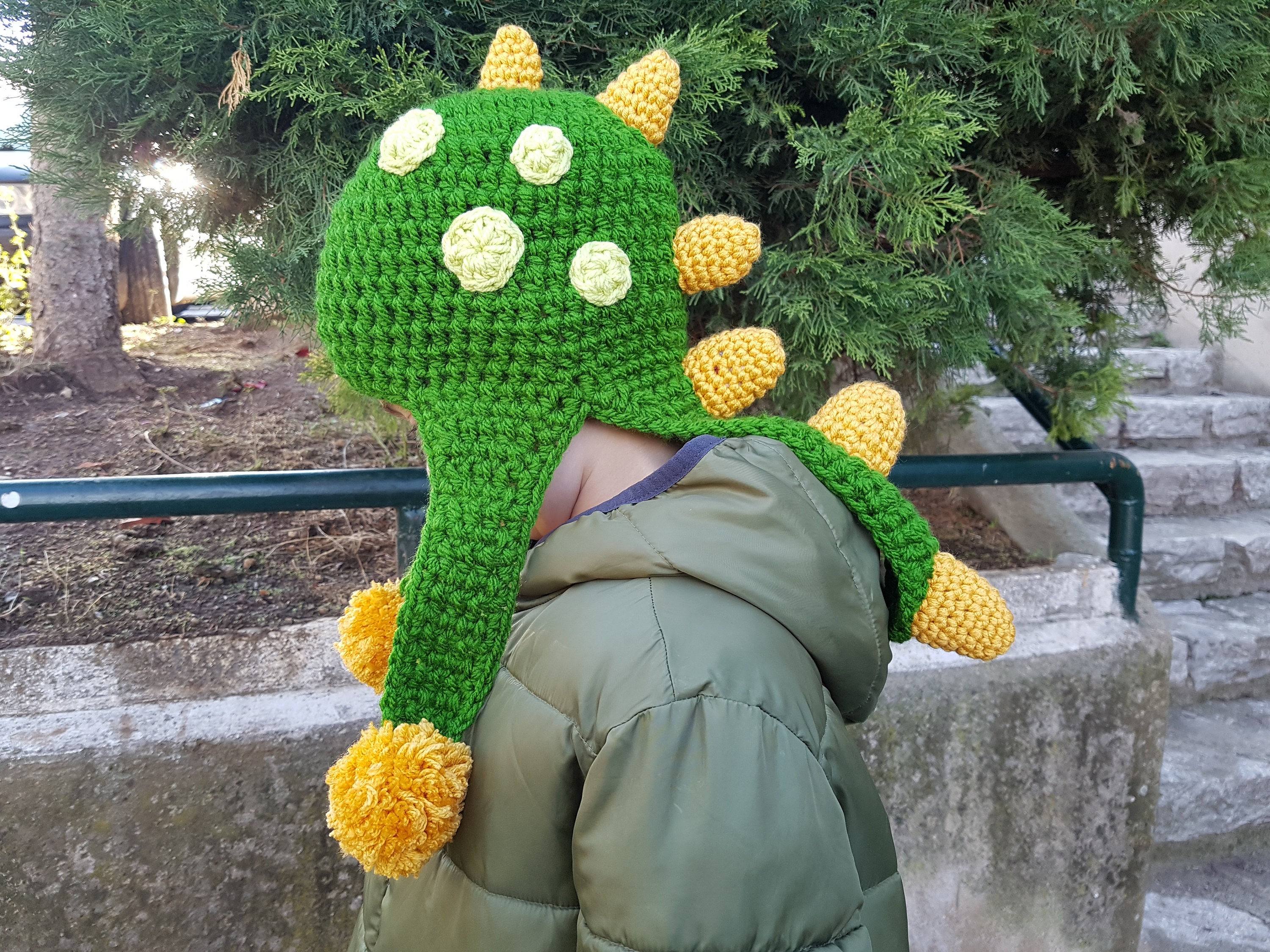 Kids Dinosaur Hat Handmade Crochet Hat 