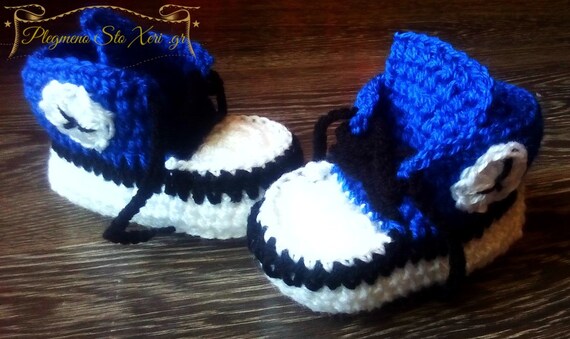 Gehaakte babyslofjes Baby sneakers schoenen van Converse - Etsy Nederland