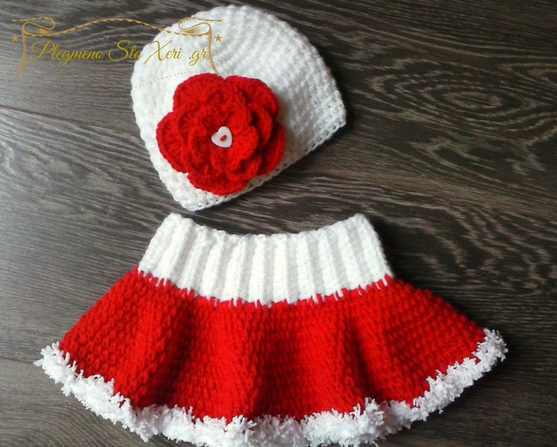 christmas outfit baby girl, newborn skirt outfit, girls hat, han christmas outfit baby girl, newborn skirt outfit, girls hat, han