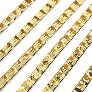 18K Gold Filled Look, Snake Chain Size 19.5&quot;, 4mm Width, Thickness 1mm- CG499