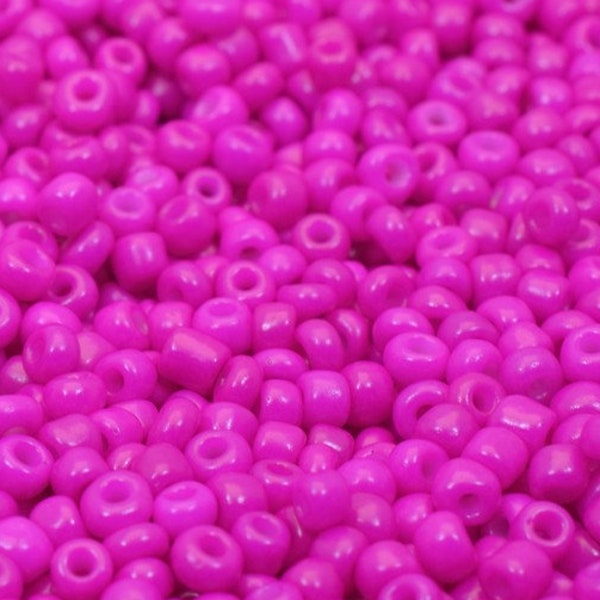 Fuschia Glas Rocailles Größe 8,0 verkauft von 1 Pfund / Pfund Größe 8/0 sind 2mm bis 3mm Perlen Artikel 789222067182