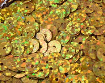400 Paillettes Ronde 7mm Bleu - Sequins à Coudre Pour Décoration Vêtements, Accessoires, Costumes