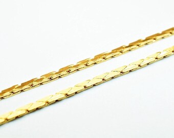 Cadena alternativa de oro rosa de 18 quilates, revestida, 38,7 cm de largo (1 mm de ancho, resistente al deslustre, material duradero para la fabricación de joyas).