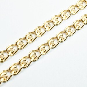 18K Pinky Gold Filled Look, EP Chain Size 19&quot; Long 4.5mm Width 2mm Thick- CG308