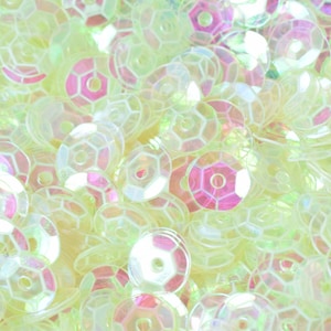 3/4/6mm Neon Milky Clear Iridescent Sequins Sheen Round Sequins/Loose Paillettes,Wholesale Sequins,Shimmering Sequin Apparel,Shoe Decor