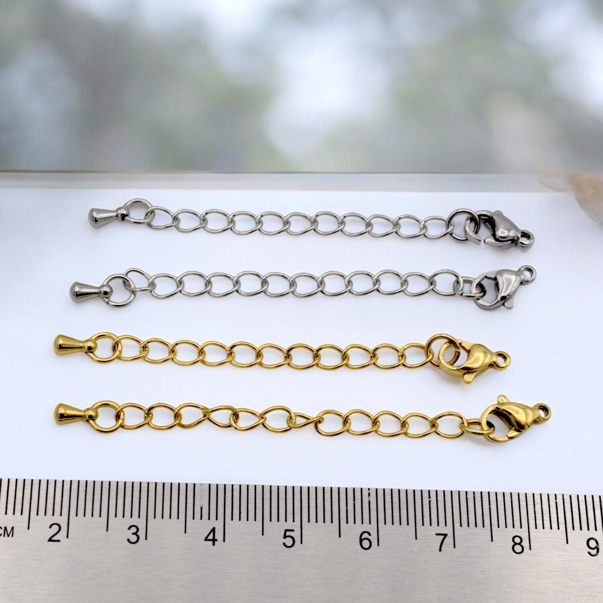 Gold Plated Chain Extenders: 2 Inch Adjustable Links, Lobster Clasp ...