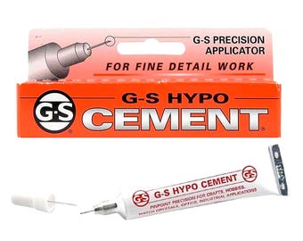 G-S Hypo Cement, Precision Applicator, Clear Drying Flexible Bond (0.3 oz)