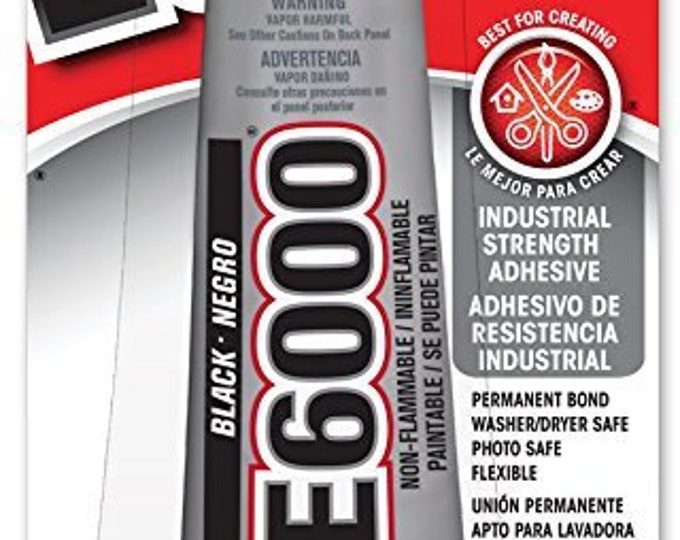 1 Black E6000 2.0 Oz Glue Ideal for Bonding Wood Fabric Etsy