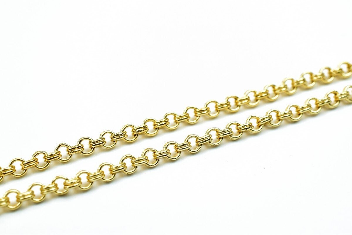 18k Gold Filled Alternative Chain Jewelry Making Supply, Finish (2mm ...