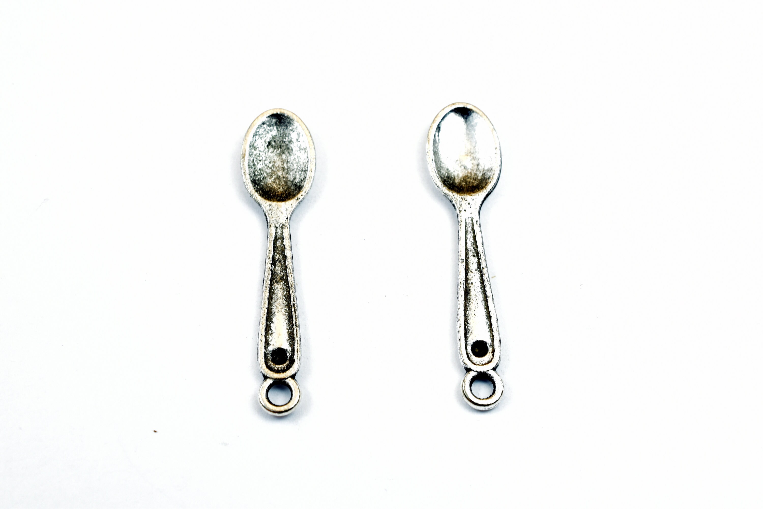 Fork or Spoon Charm Sizes 27x6mm 25x6mm Silver Color Zinc Etsy