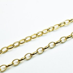 17.40&quot; 18K Gold Filled Look, EP Chain 2.5mm Width 1mm Thickness- CG349