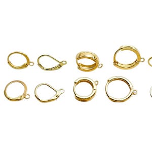 Ganchos para pendientes con cierre de palanca, accesorios de joyería, tono dorado cálido (varios tamaños, cierre seguro, cómodos de llevar) imagen 3