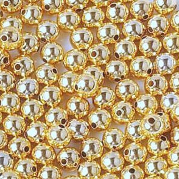 Gold filled 14K EP plain beads seamless spacer sizes 3mm to 10mm